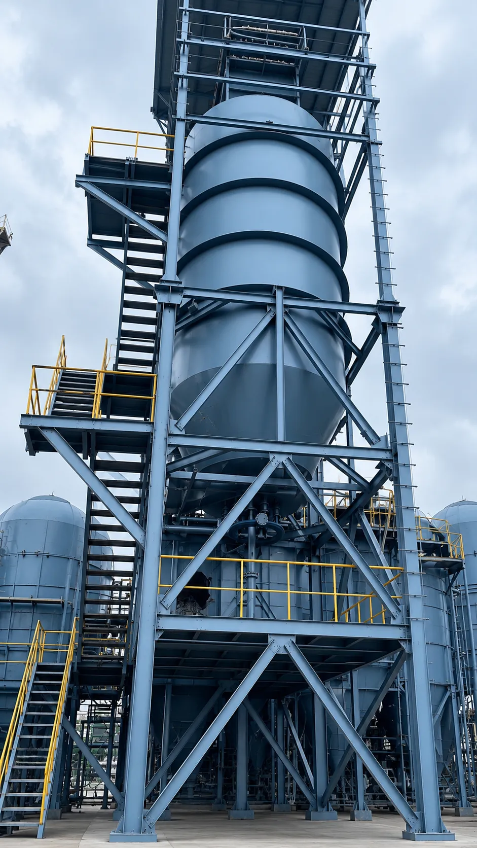 Aja Alloys raw material silo and feed structure